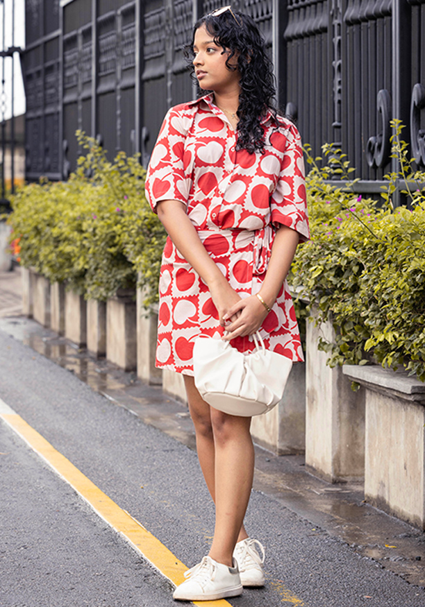 CLARA CHERRY PRINTED SKIRT 